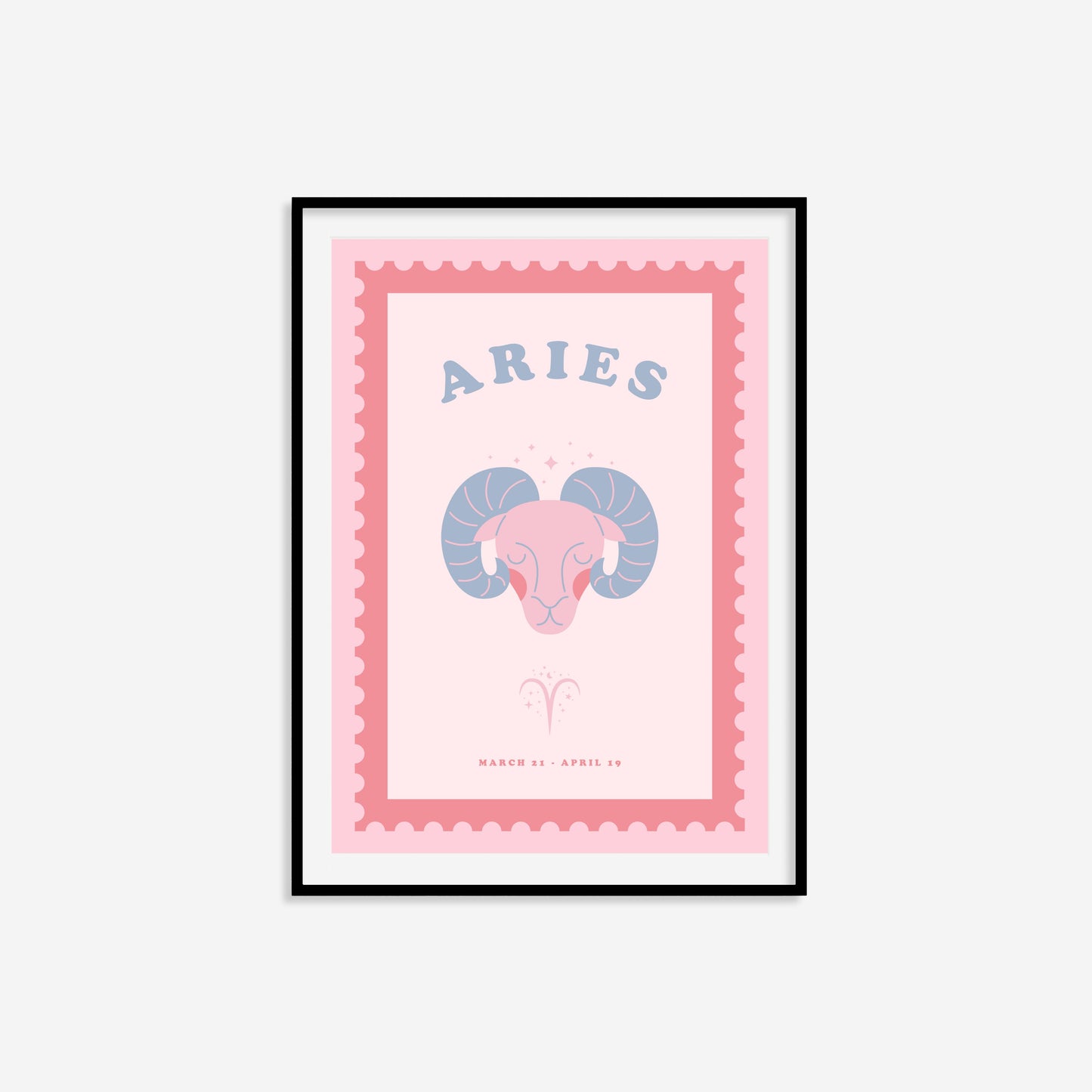 Cute Children's Aries Zodiac Print