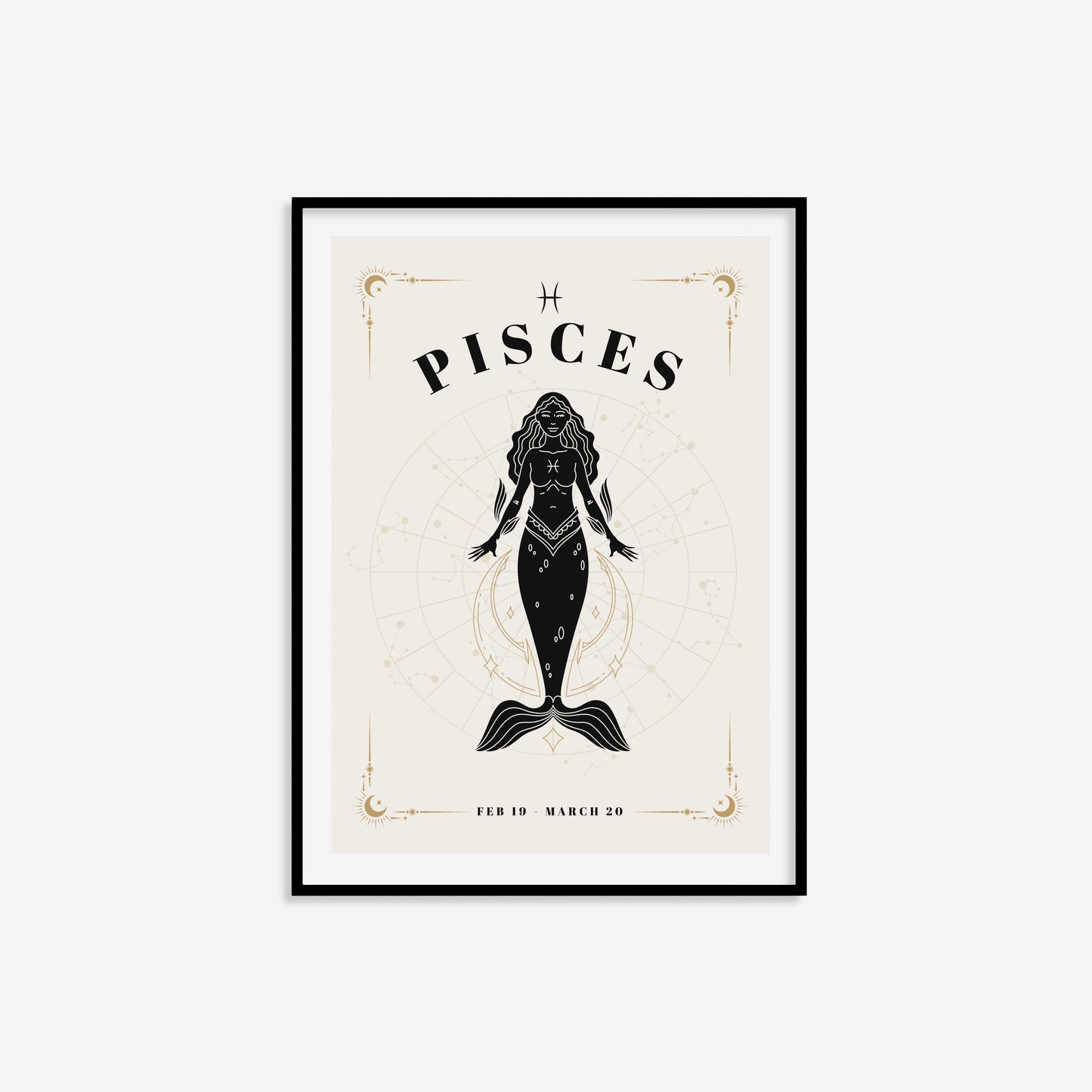 Celestial Woman Pisces Zodiac Print