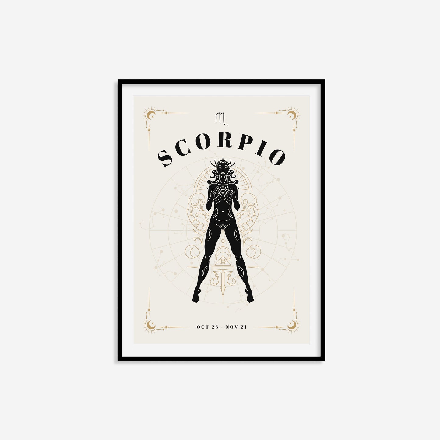 Celestial Woman Scorpio Zodiac Print