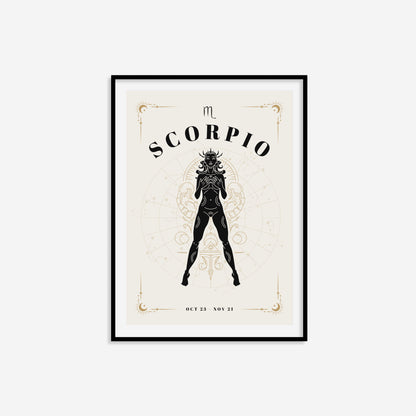 Celestial Woman Scorpio Zodiac Print