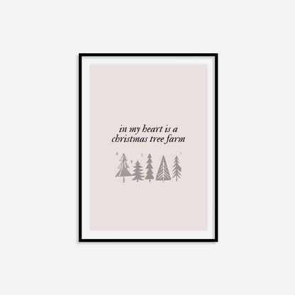 Taylor Swift In My Heart Is A Christmas Tree Farm Print