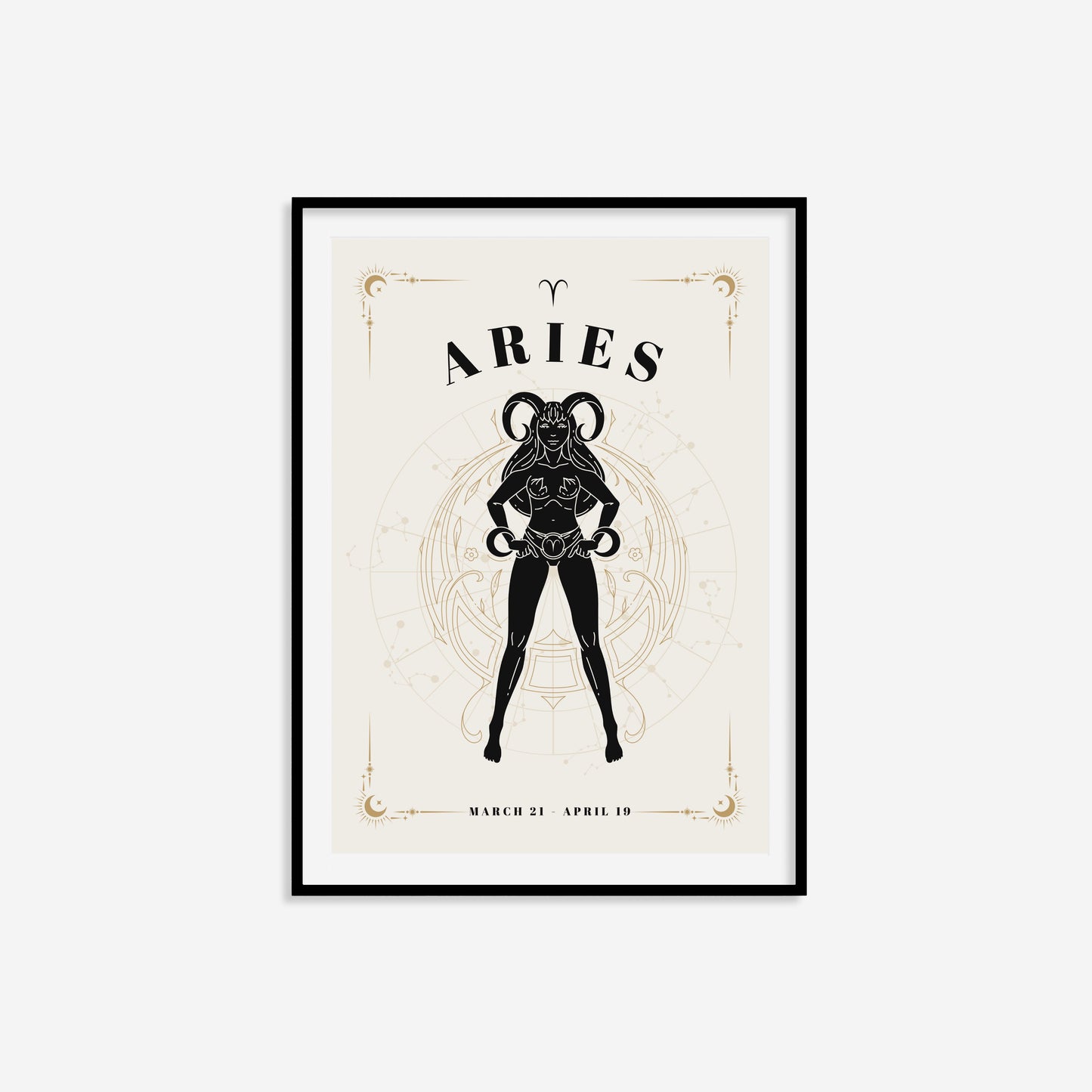 Celestial Woman Aries Zodiac Print