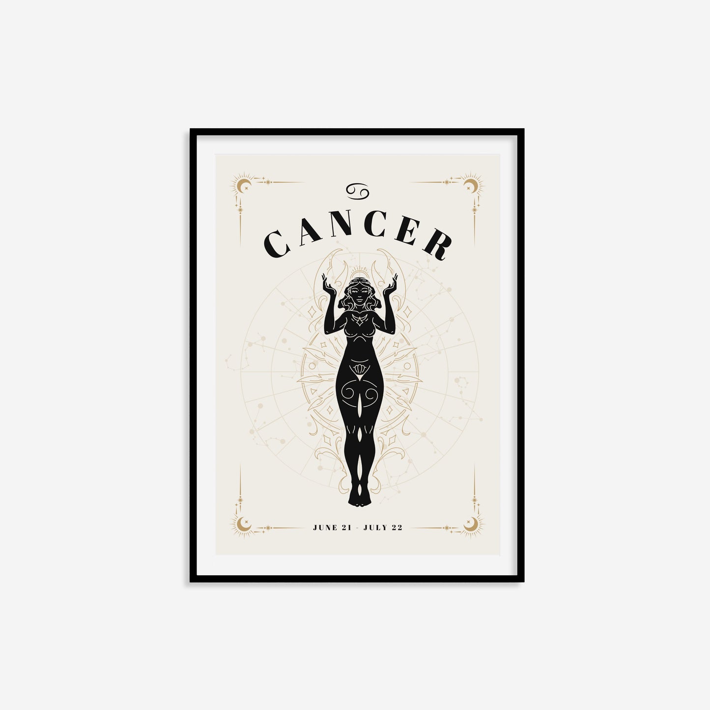 Celestial Woman Cancer Zodiac Print