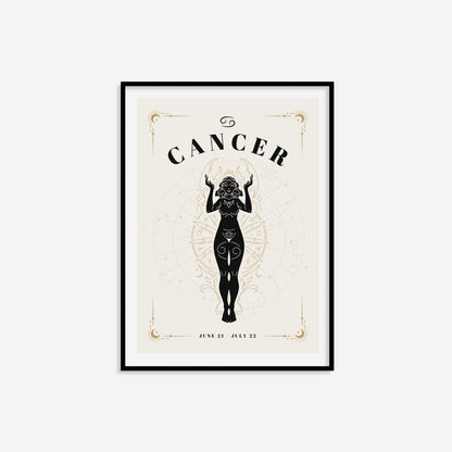 Celestial Woman Cancer Zodiac Print