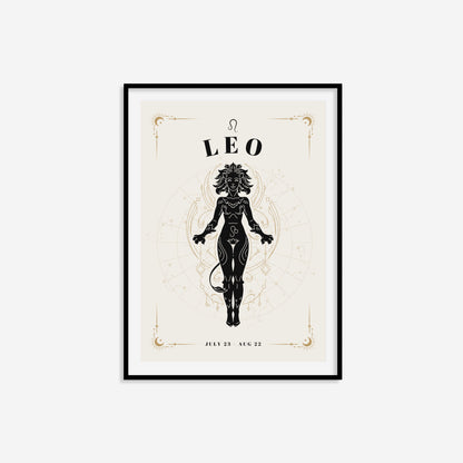 Celestial Woman Leo Zodiac Print