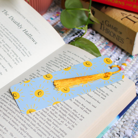 Smiley Sunshine Bookmark With Tassel