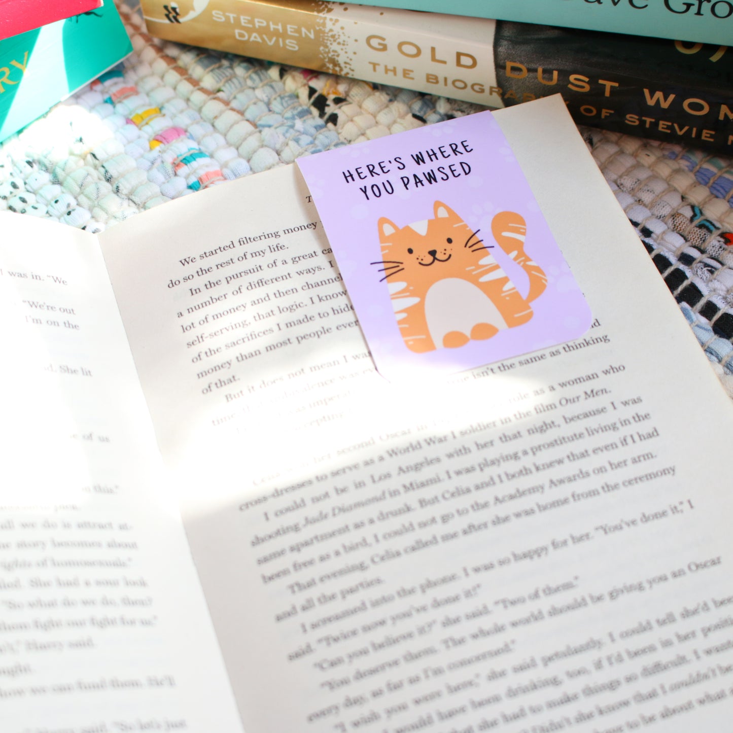 Here's Where You Pawsed Cat Magnetic Bookmark