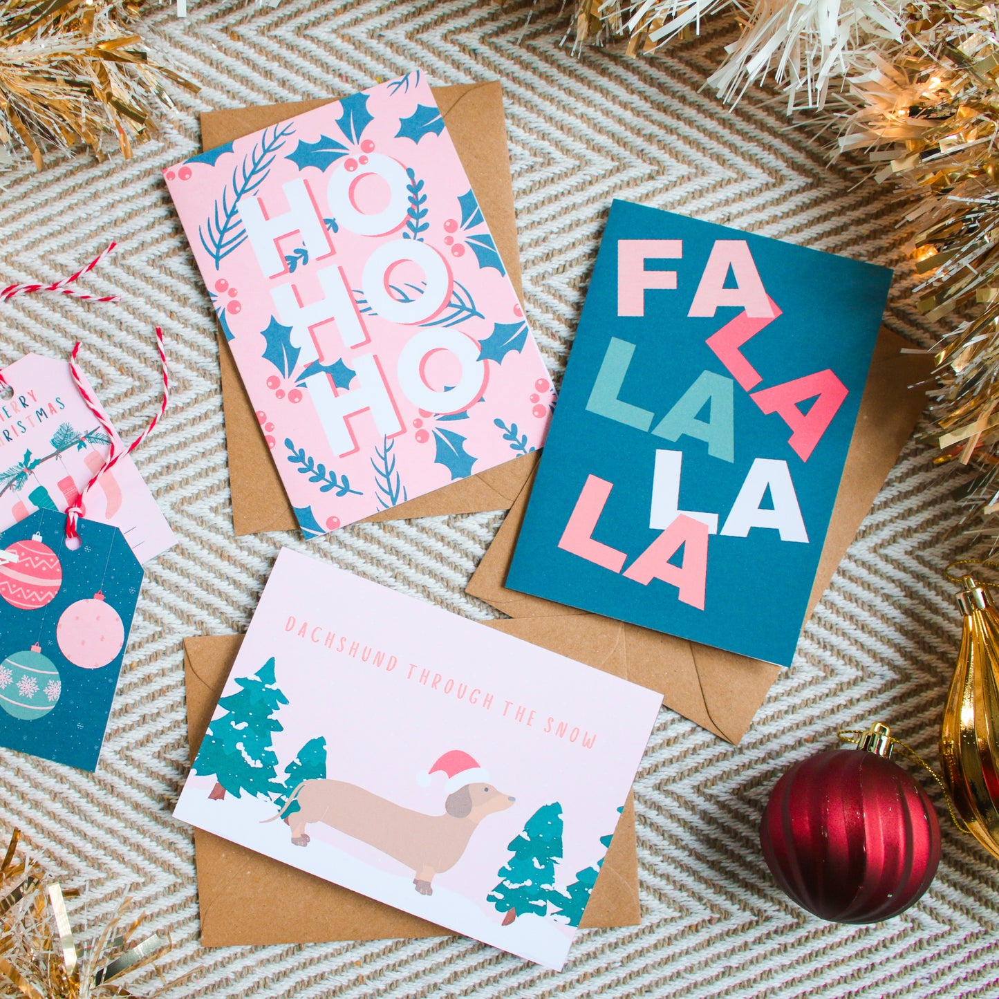 Fa La La La La Christmas Card