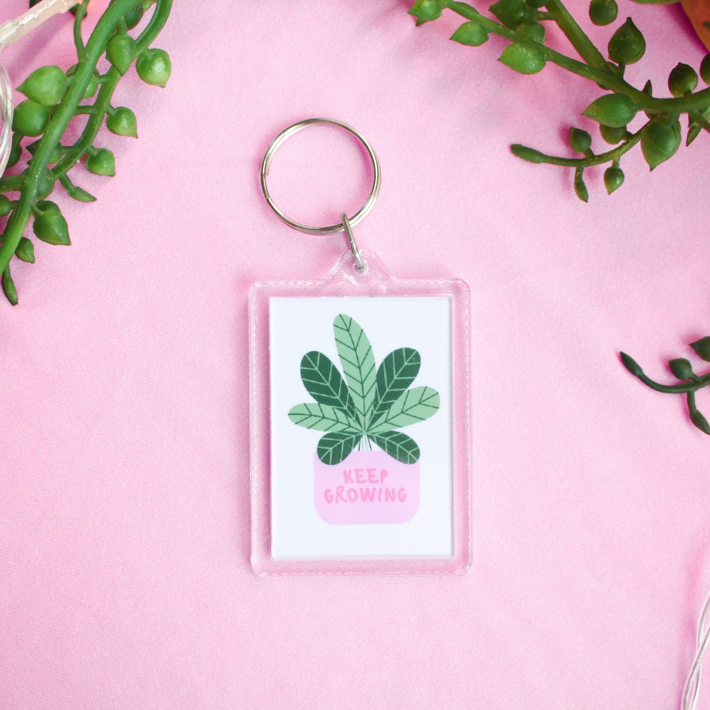 Keep Growing Acrylic Keyring