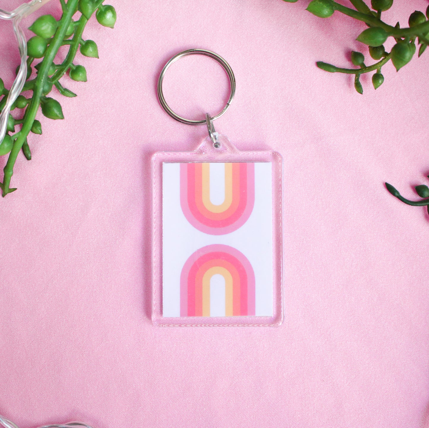 Rainbow Acrylic Keyring