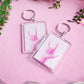 Pink Rock 'n' Roll Keyring