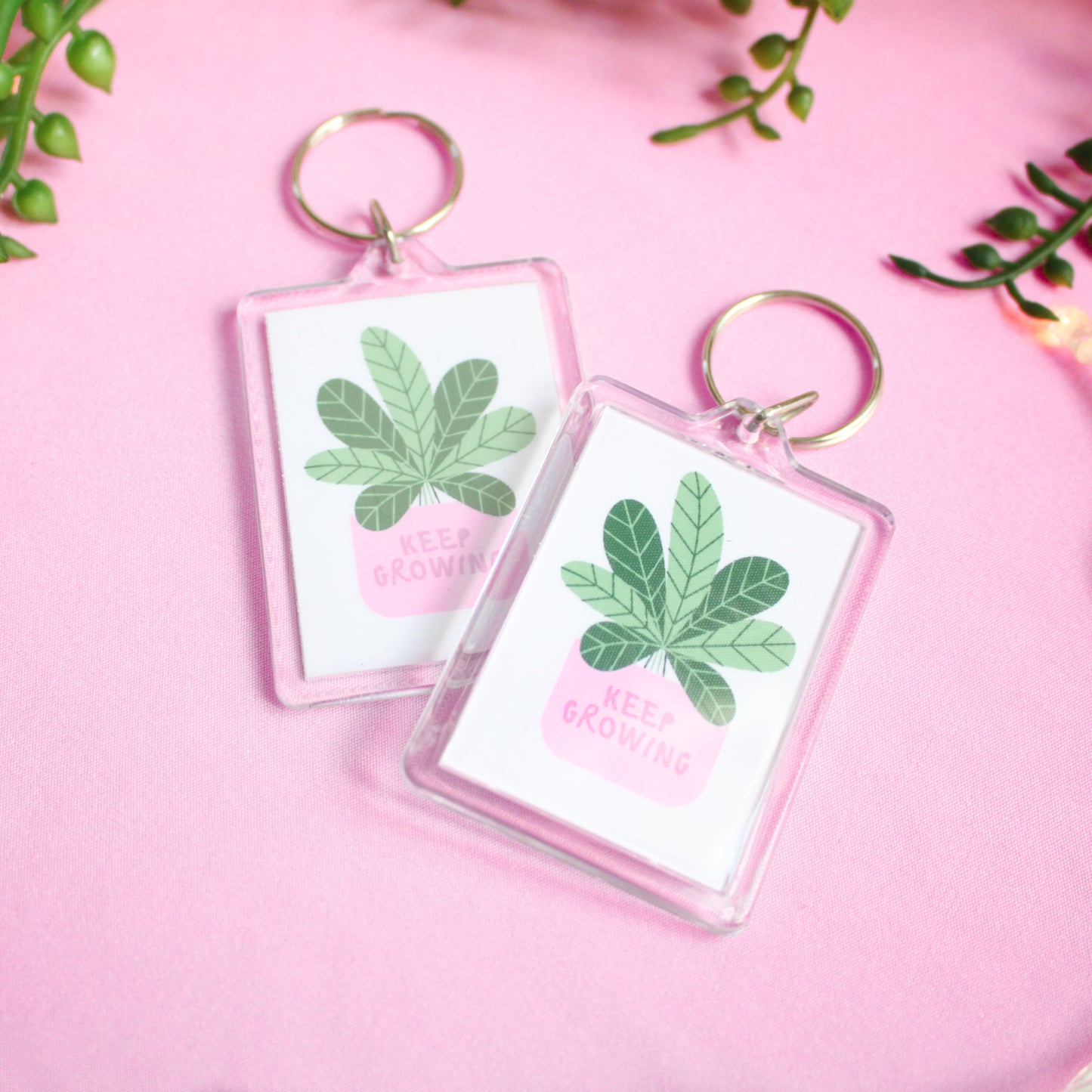 Keep Growing Acrylic Keyring