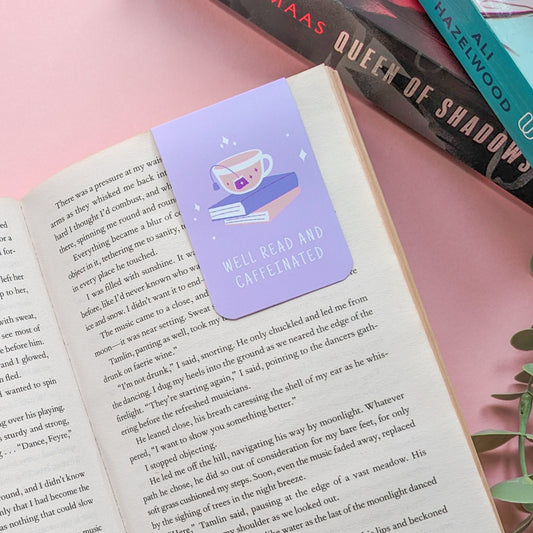 Well Read And Caffeinated Magnetic Bookmark