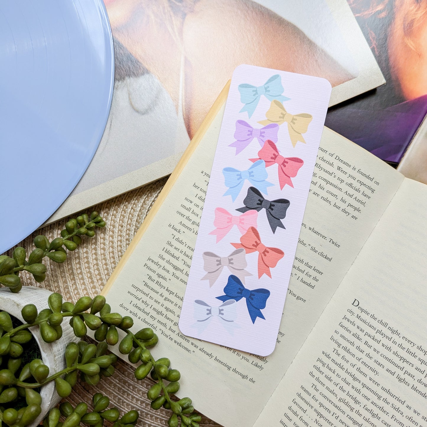 Taylor Swift Eras Bows Linen Card Bookmark