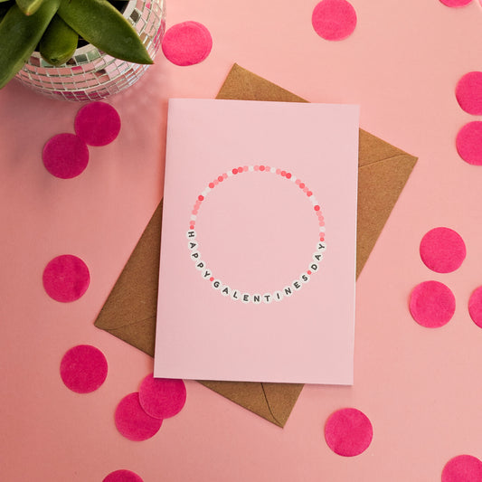 Happy Galentine's Day Friendship Bracelet Card