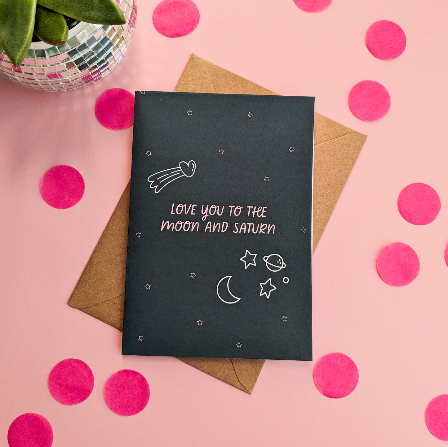 Love You To The Moon And Saturn Card