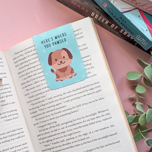 Here's Where You Pawsed Dog Magnetic Bookmark