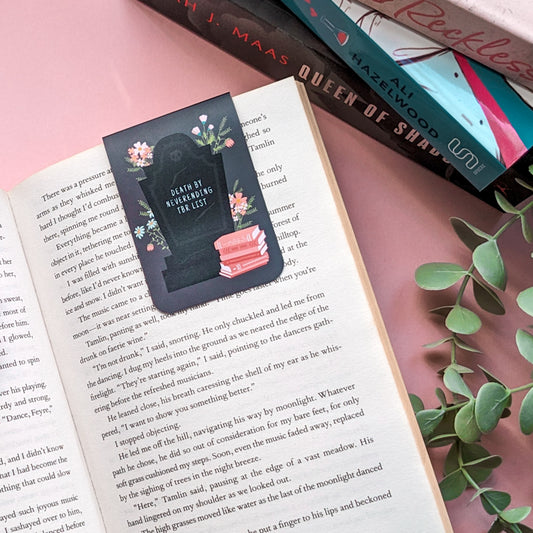 Death By Neverending TBR List Magnetic Bookmark