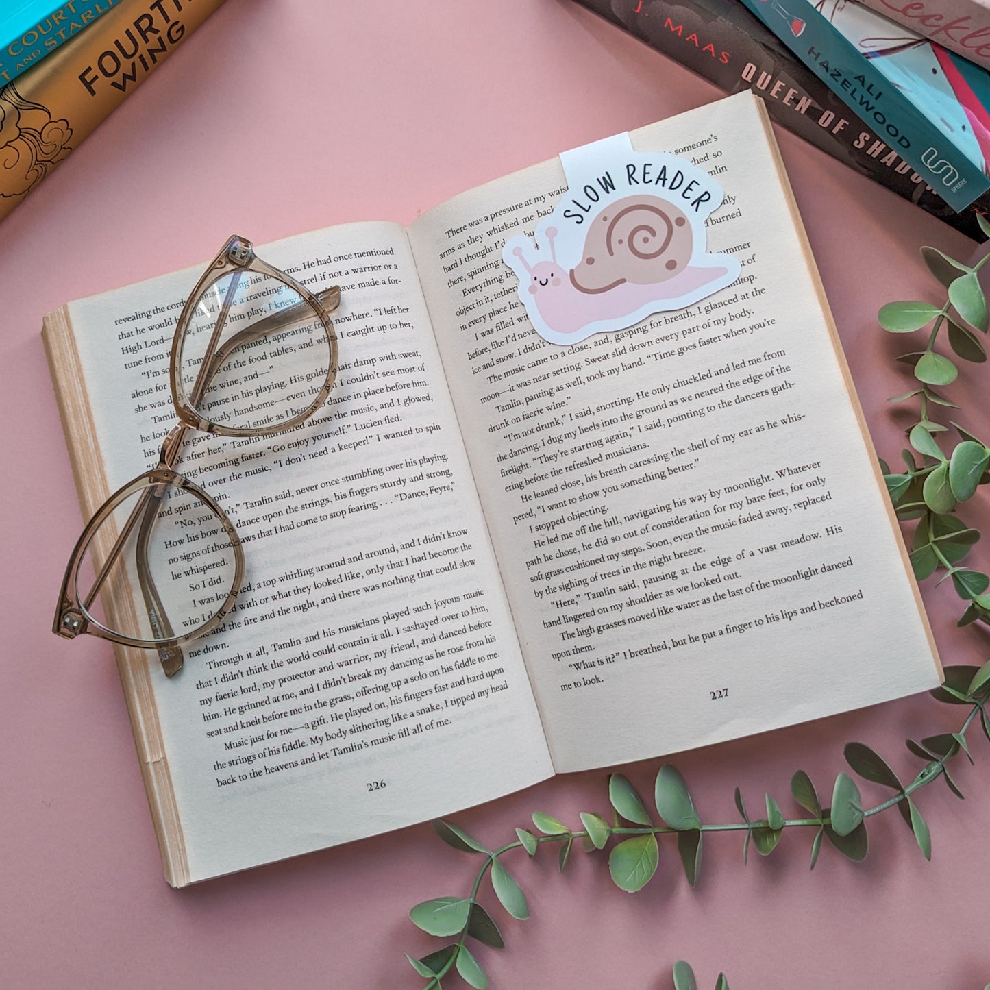 Slow Reader Die-Cut Magnetic Bookmark