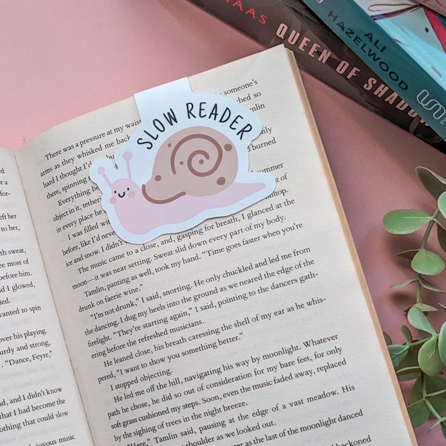 Slow Reader Die-Cut Magnetic Bookmark