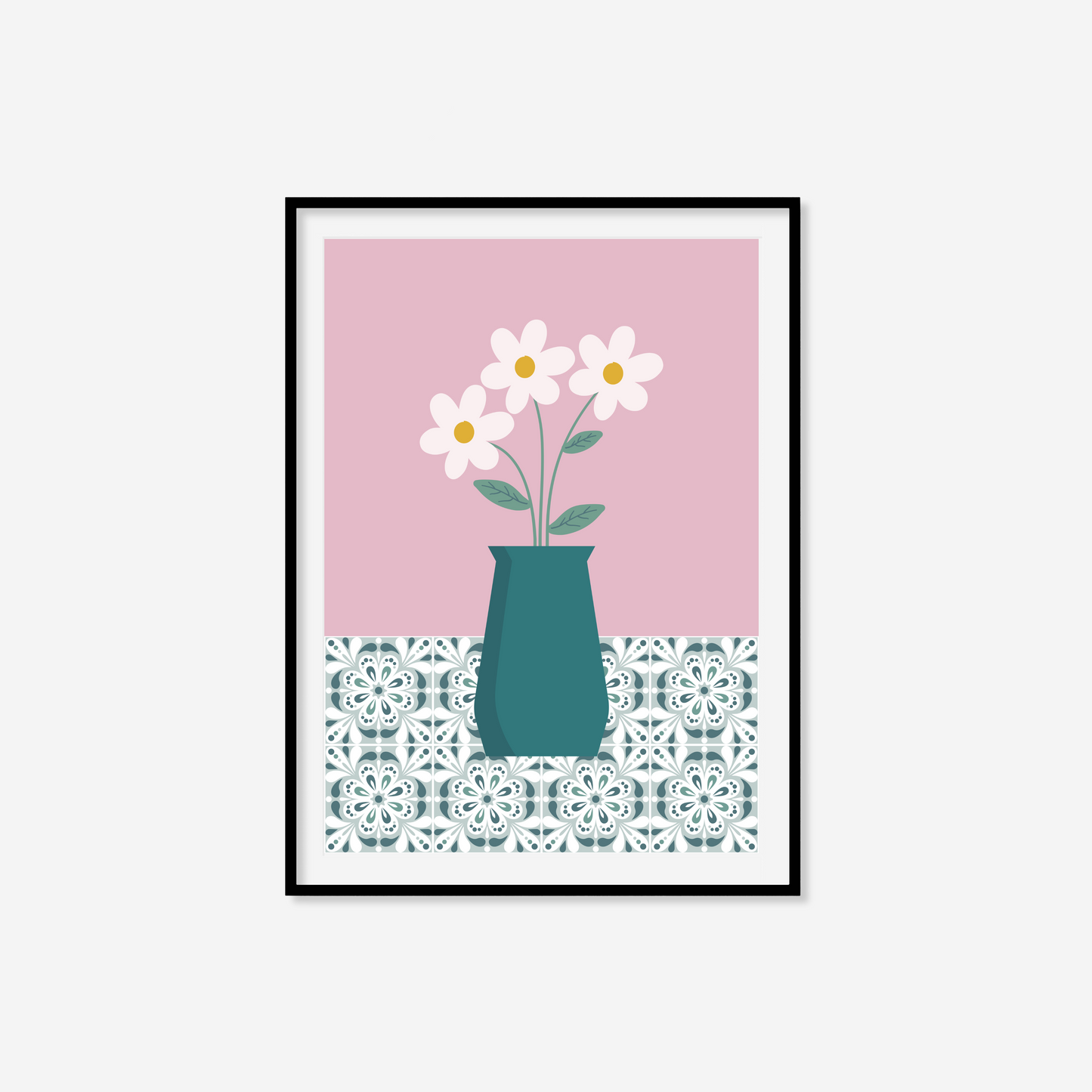 Daisies In Vase Print