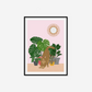 Eclectic Cat and Plants Print