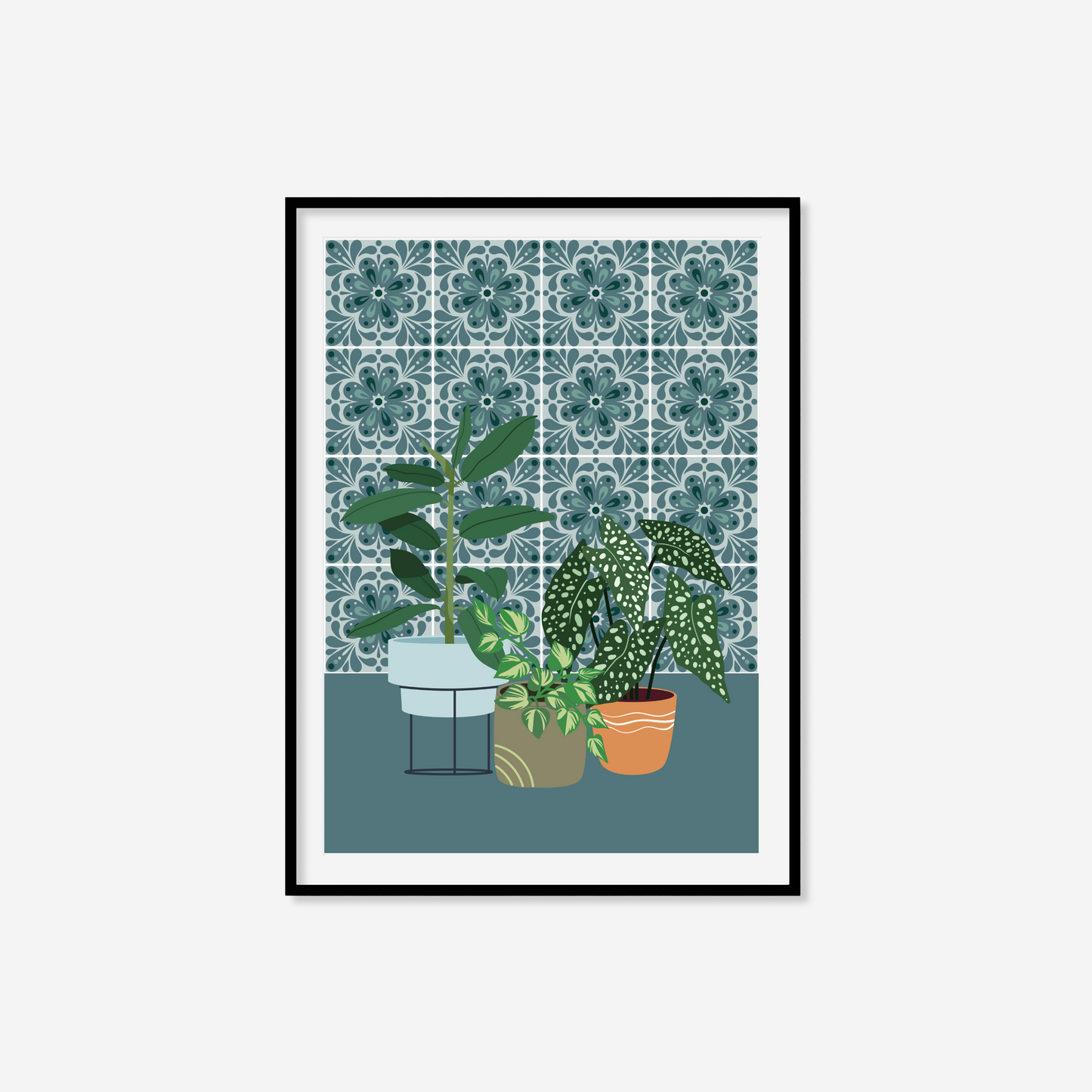 Trio Of Houseplants Print