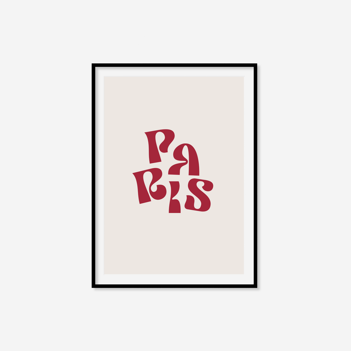 Retro Paris Typography Print