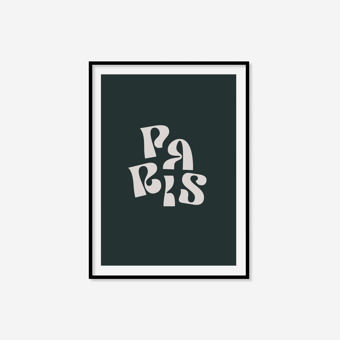 Retro Paris Typography Print