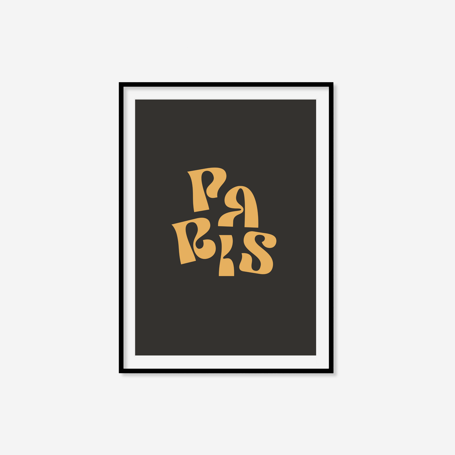 Retro Paris Typography Print