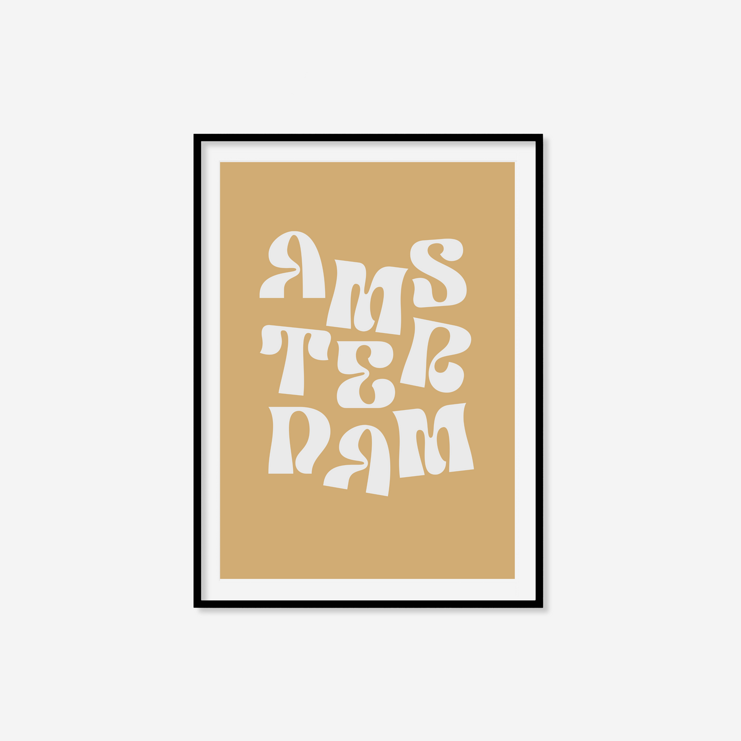 Retro Amsterdam Typography Print