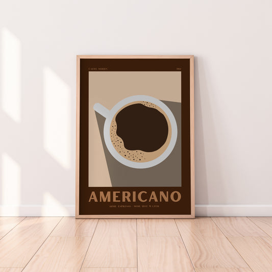 Retro Americano Caffè Series Print