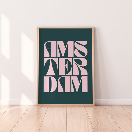 Amsterdam Typography Statement Print