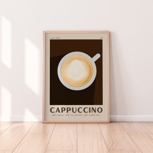 Retro Cappuccino Caffè Series Print
