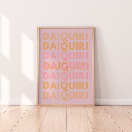 Daiquiri Typography Print