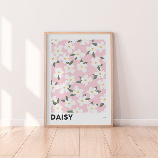 Daisy April Birth Flower Print