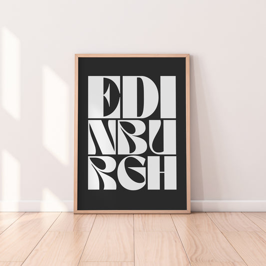 Edinburgh Typography Statement Print