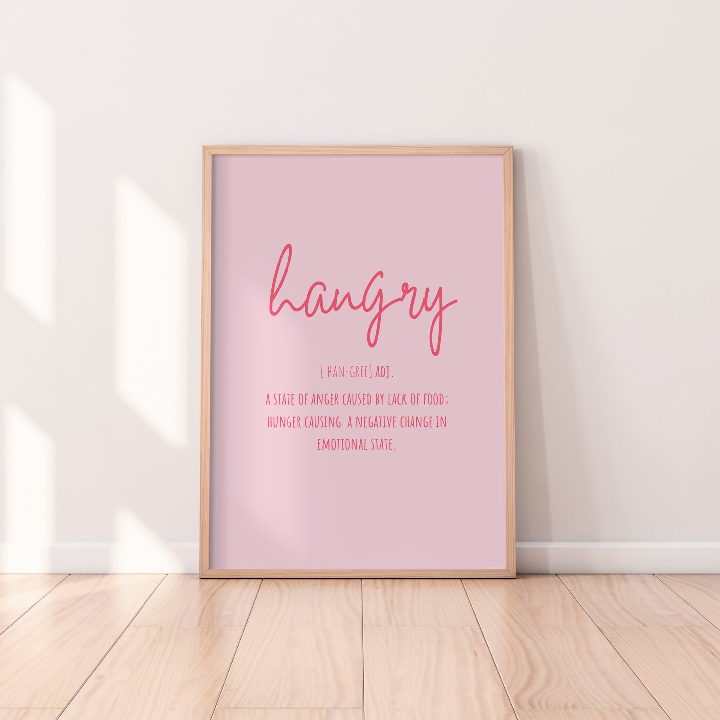 Hangry Definition Print