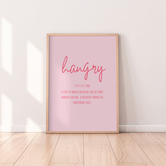 Hangry Definition Print