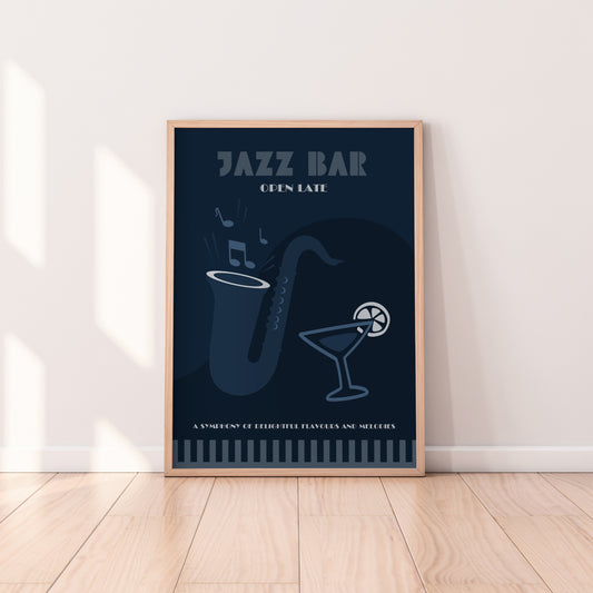 Retro Jazz Bar Print