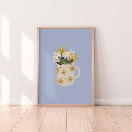 Flowers In Mug Print