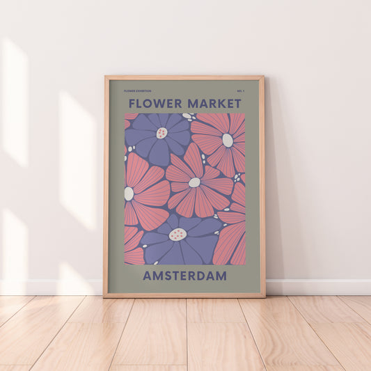 Amsterdam Flower Market Print