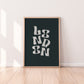 Retro London Typography Print