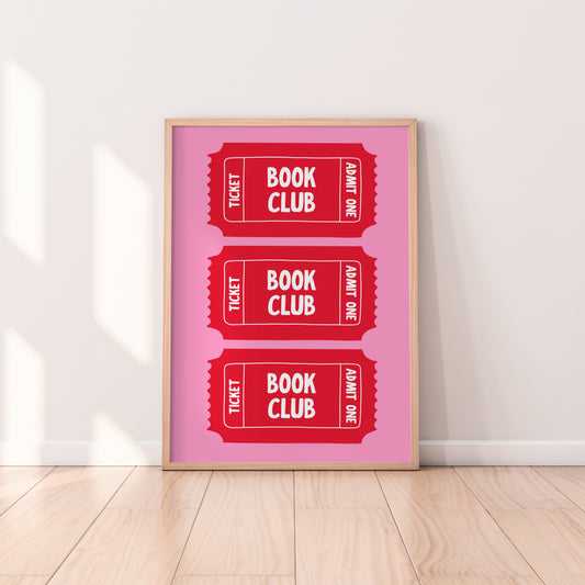 Book Club Tickets Print
