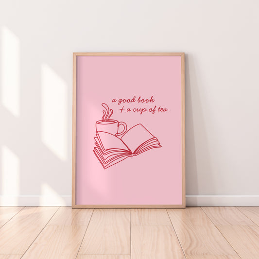 A Good Book & A Cup Of Tea Print