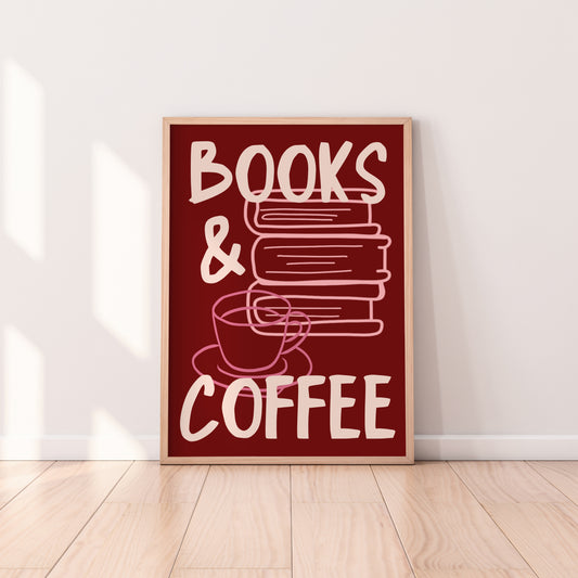 Books & Coffee Print