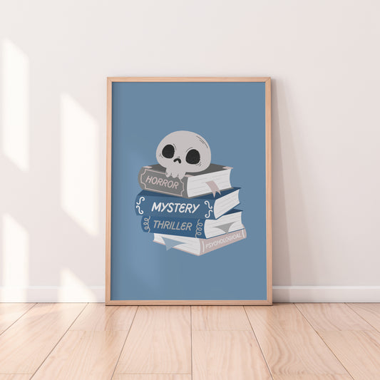 Crime Book Stack Print