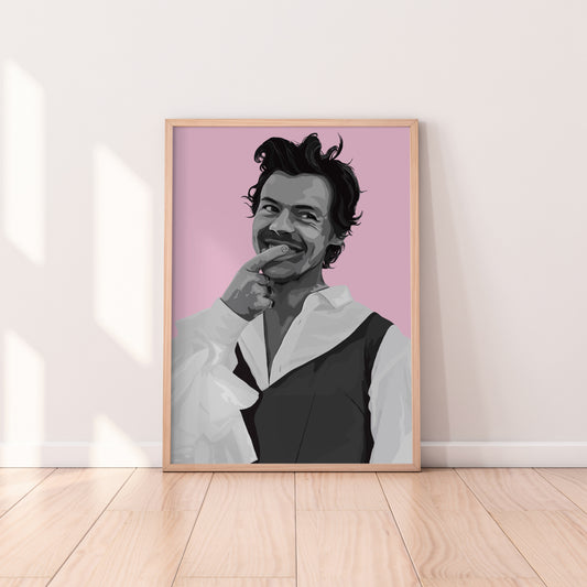 Smiley Harry Styles Print