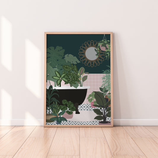 Eclectic Plants In Bath Print (Alaina Creates x Up The Garden Bath)