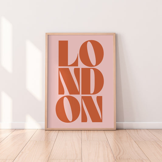 London Typography Statement Print